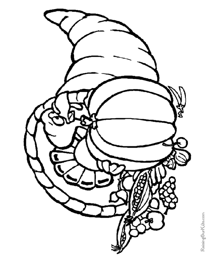 cornucopia coloring page