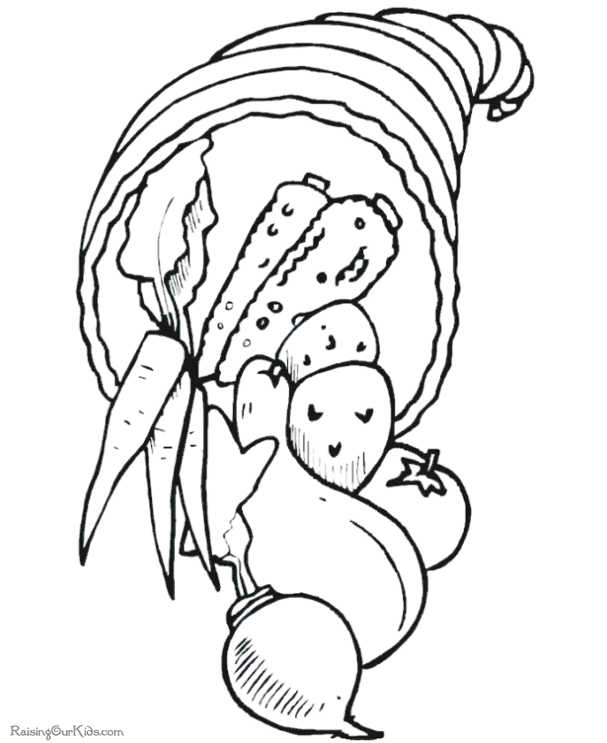 Cornucopia coloring pages