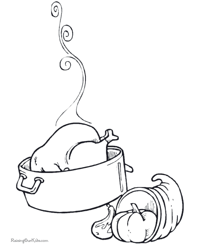 Free Thanksgiving Cornucopia coloring pages