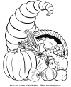 Thanksgiving coloring pages - Cornucopia