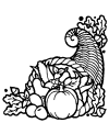 Printable cornucopia coloring pages