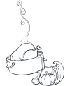 Free Thanksgiving cornucopia coloring pages