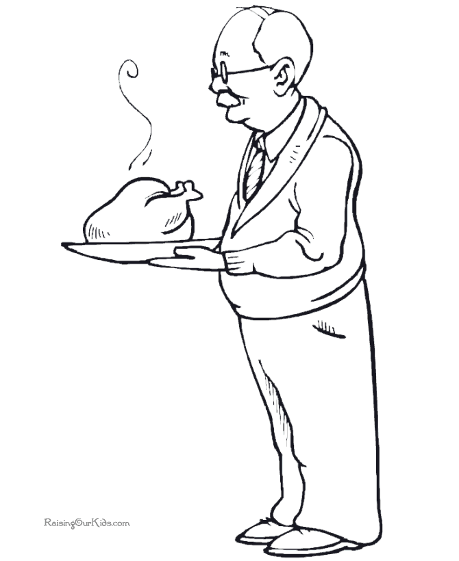 Kid Thanksgiving coloring pages