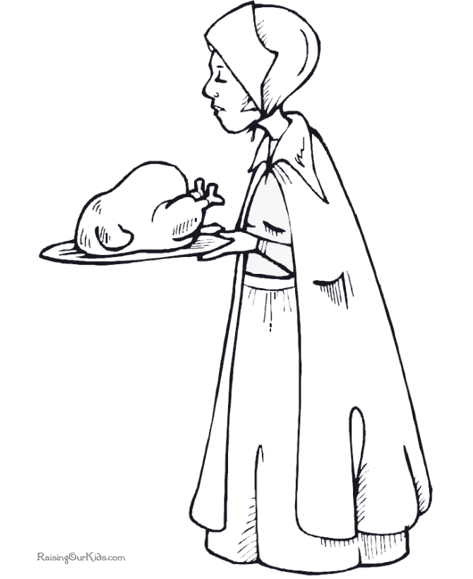 Printable dinner coloring page