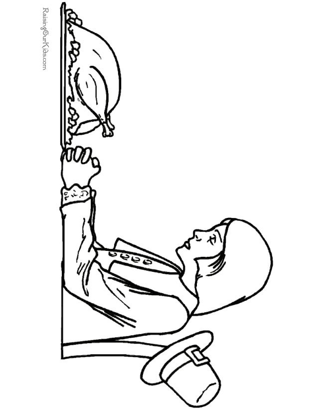 Free Thanksgiving dinner coloring