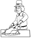 Thanksgiving dinner coloring pages