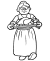 Printable Thanksgiving dinner coloring pages