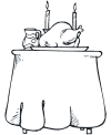 Free Thanksgiving dinner coloring pages