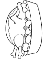 Printable Thanksgiving dinner coloring pages