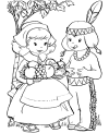 Thanksgiving dinner pages to color