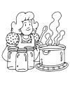 Thanksgiving dinner coloring pages
