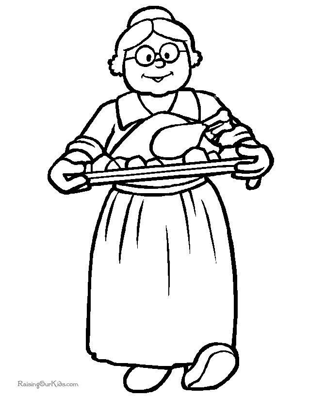 Free printable Thanksgiving food coloring pages