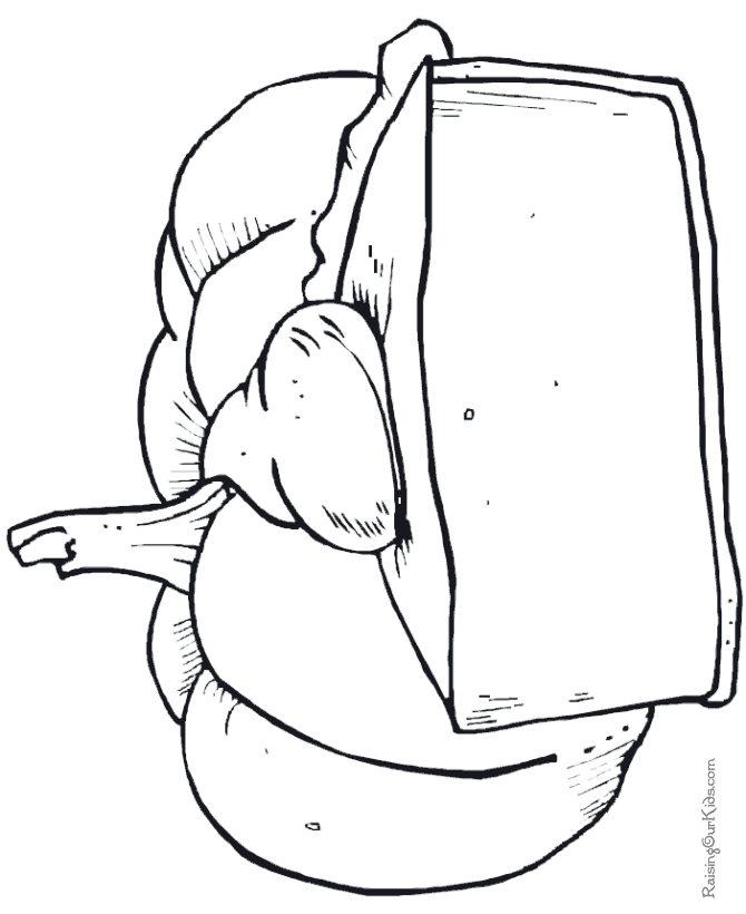 Thanksgiving Day food coloring pages