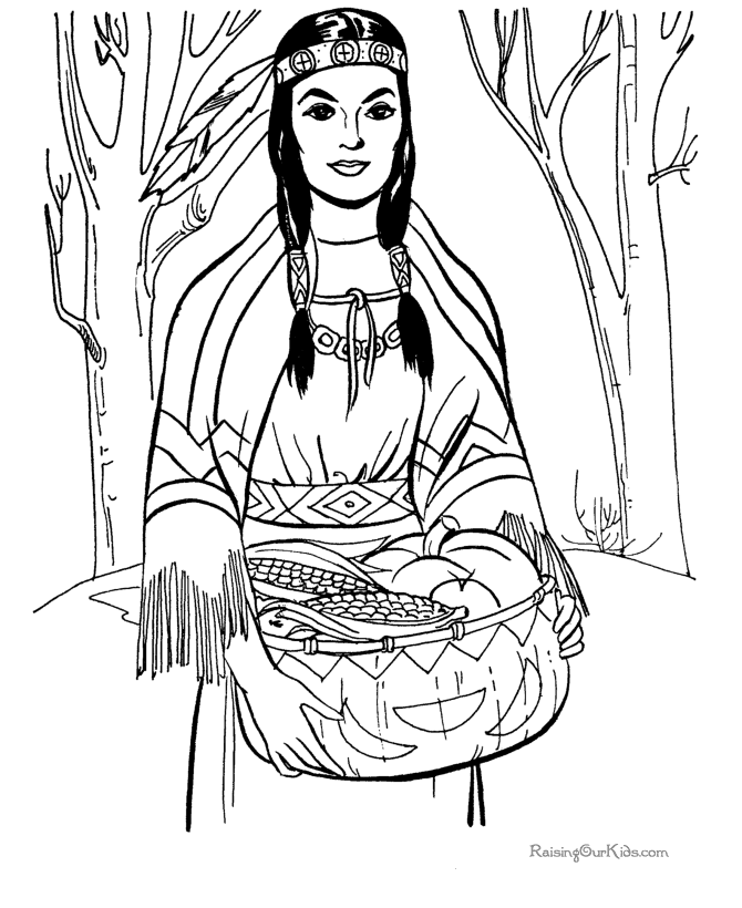 Thanksgiving food history coloring pages