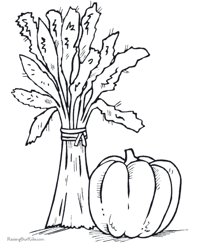 Thanksgiving food coloring pages