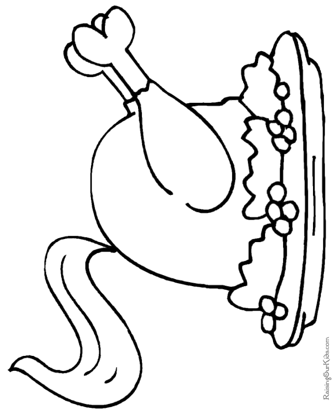 Printable Thanksgiving food coloring pages