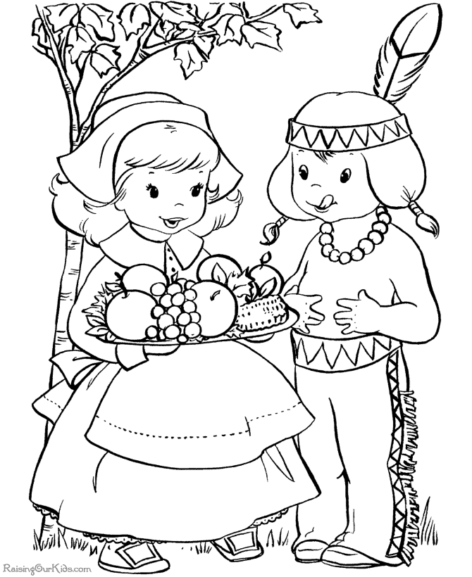 Happy Thanksgiving coloring pages