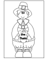 Kid Thanksgiving coloring pages to print