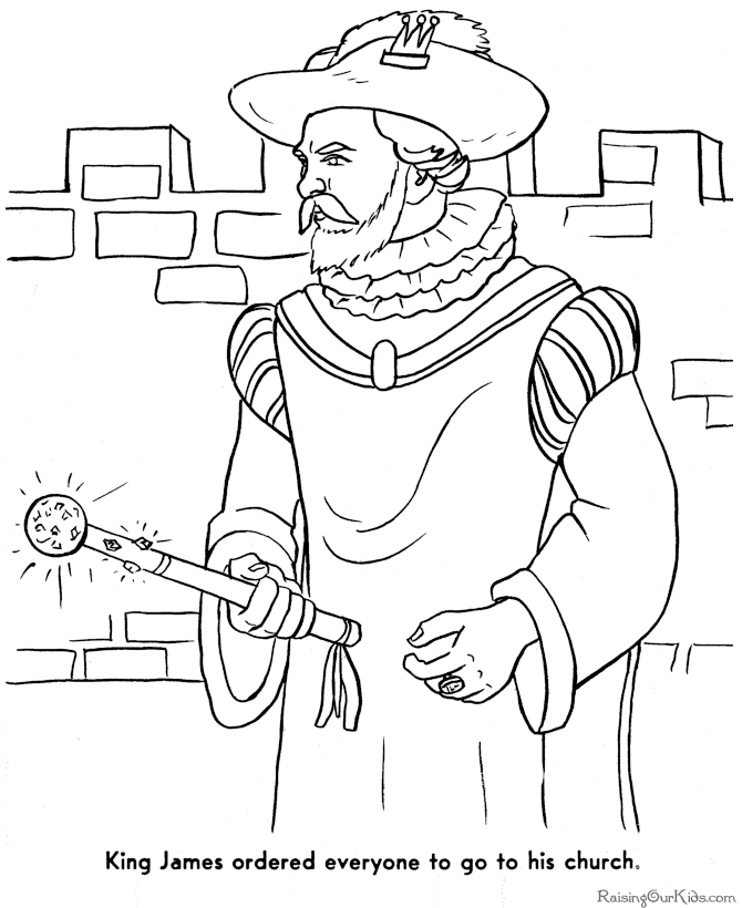 Pilgrim coloring pages