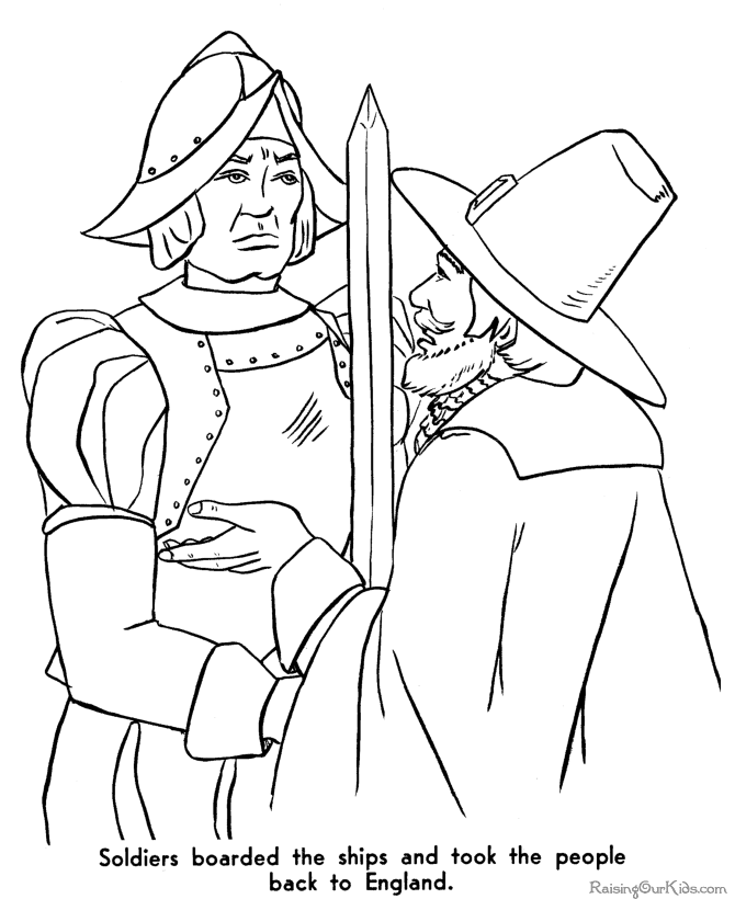 Free Pilgrims coloring pages