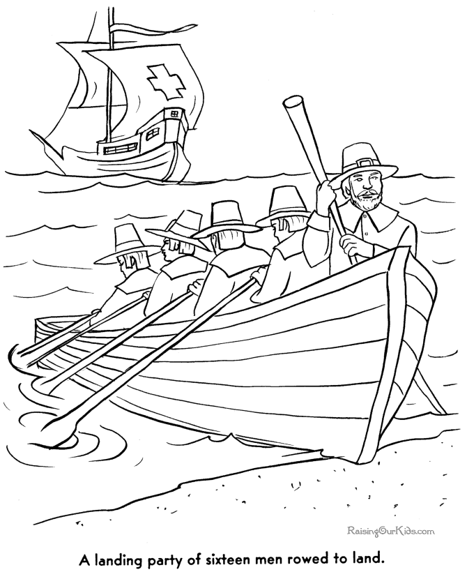 History of Thanksgiving coloring pages to print