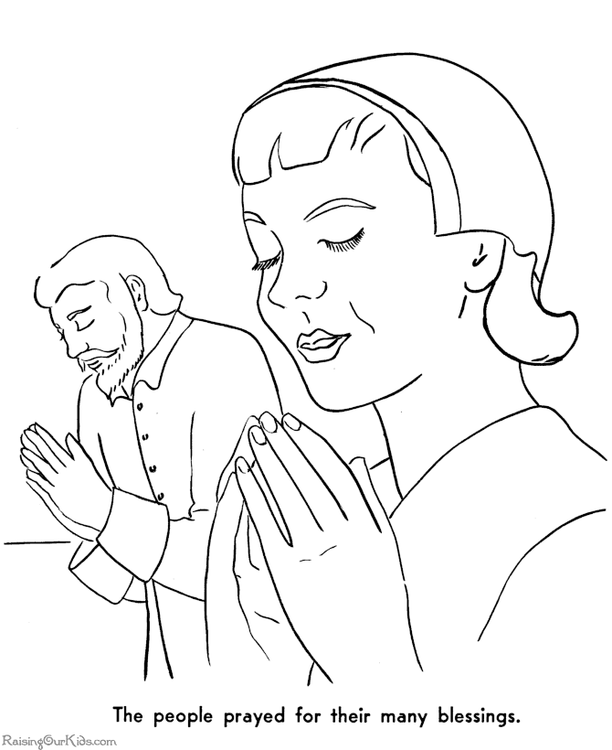 Origins of Thanksgiving coloring pages