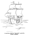 Pilgrims to America coloring pages