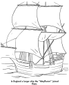Pilgrims Mayflower coloring pages
