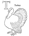 Thanksgiving turkey coloring pages for preschool