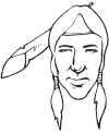 Preschool Indian coloring page