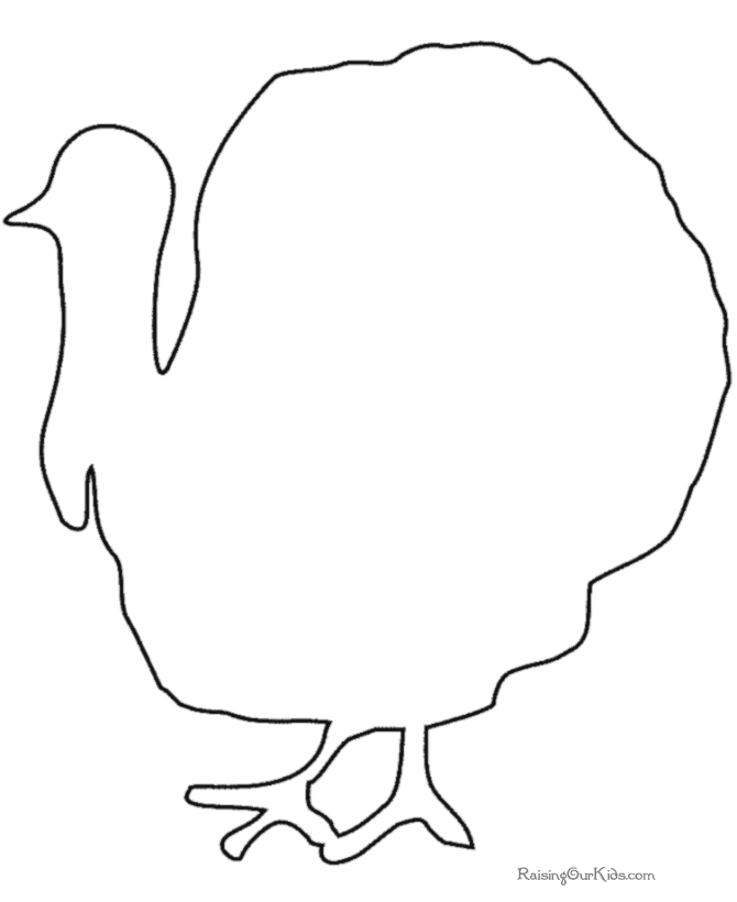 Printable preschool turkey coloring pages