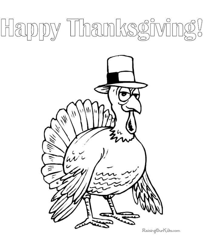 Happy Thanksgiving coloring pages