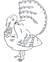 Kid coloring pages of turkey