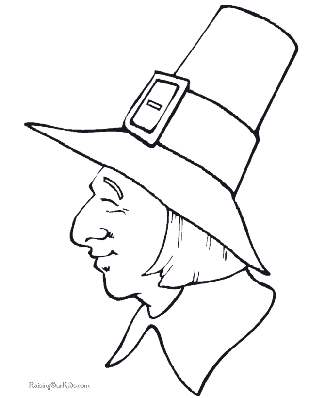Pilgrim Thanksgiving coloring pictures