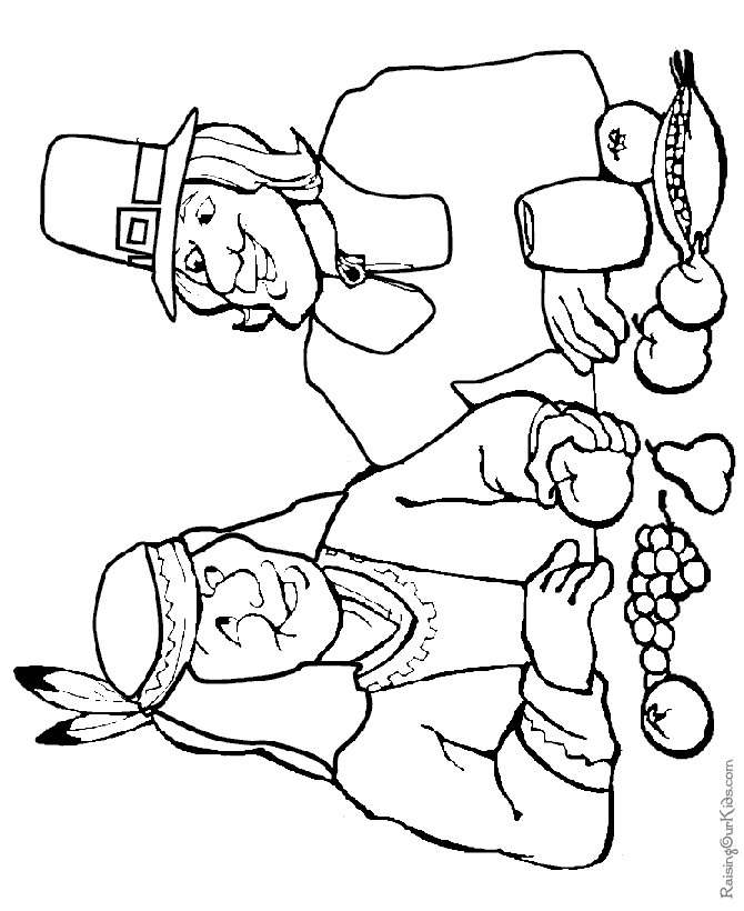 Thanksgiving History coloring pictures