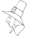 Thanksgiving coloring pictures - Pilgrim