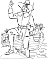 Pilgrims - Thanksgiving coloring pictures