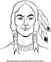 Thanksgiving coloring pictures Indian brave