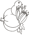 Free Thanksgiving pumpkin coloring picture