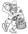 Thanksgiving coloring book picture