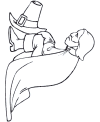 Pilgrim coloring picture