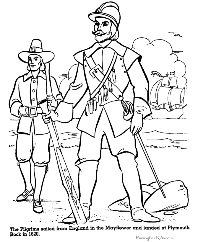 Thanksgiving Story printable coloring sheets