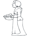 Thanksgiving dinner coloring